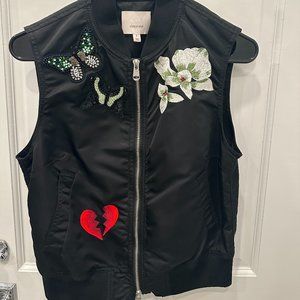 Cinq a Sept Black Floral Print Vest, Size Small (Worn Once; Brand New Condition)